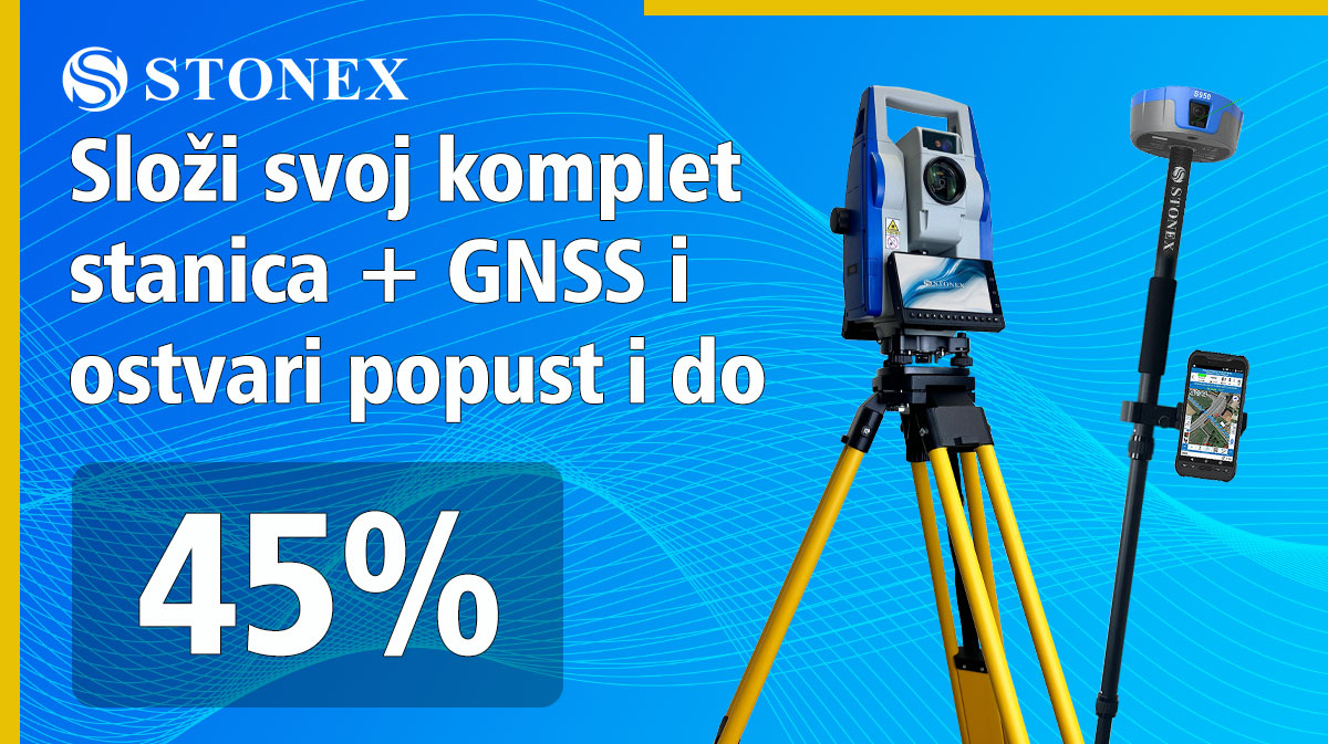 Složi svoj komplet stanica + GNSS: ostvari popust i do 45%!