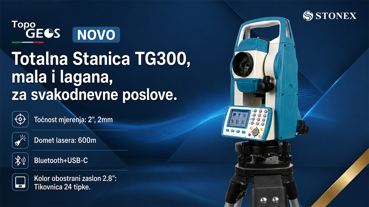 NOVO: TopoGEOS TG300 totalna stanica