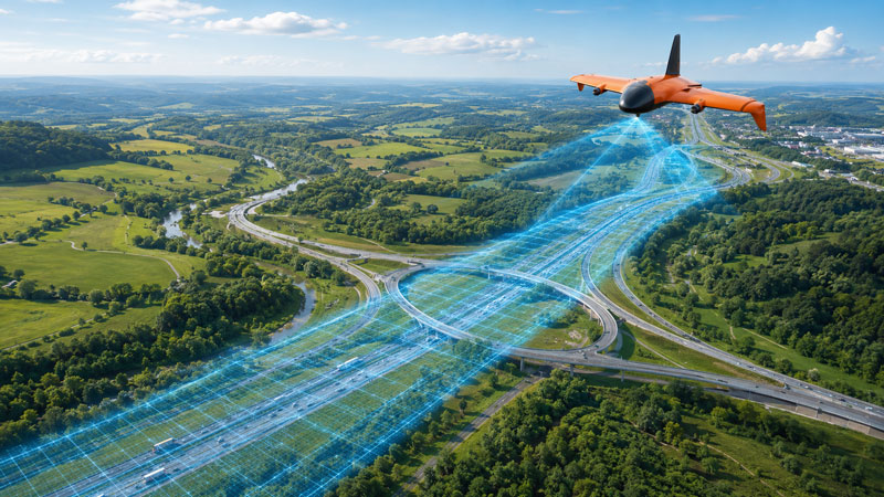 Dron snima prometnice, koridore i infrastrukturu iz zraka