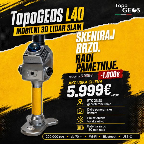 TopoGEOS L40 mobilni 3D LiDAR SLAM — Promo