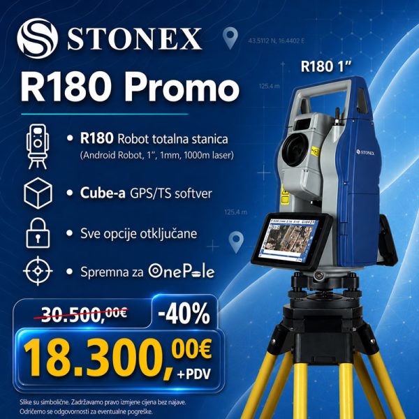 STONEX R180 robotska totalna stanica — Promo