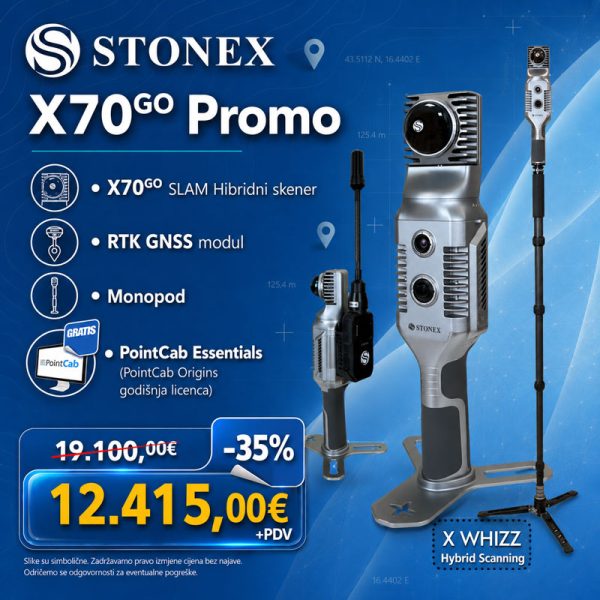 STONEX X70GO hibridni SLAM skener — Promo