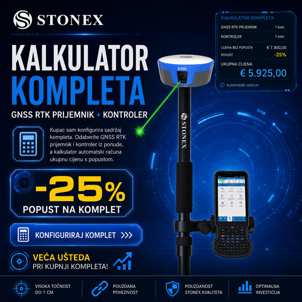 Kalkulator kompleta — STONEX RTK GNSS prijemnik i kontroler