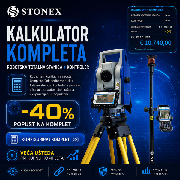 Kalkulator kompleta — STONEX robotska totalna stanica i kontroler