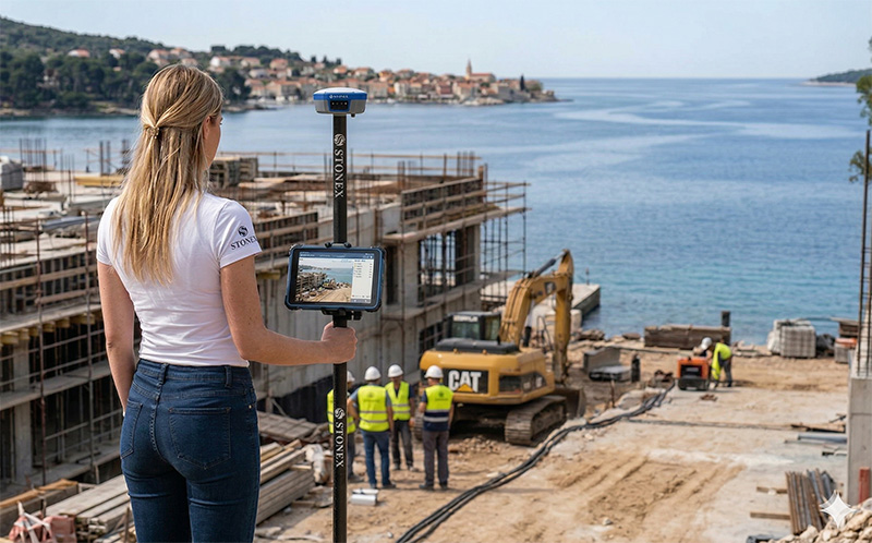 GNSS prijemnik s kamerom za vizualno iskolčenje