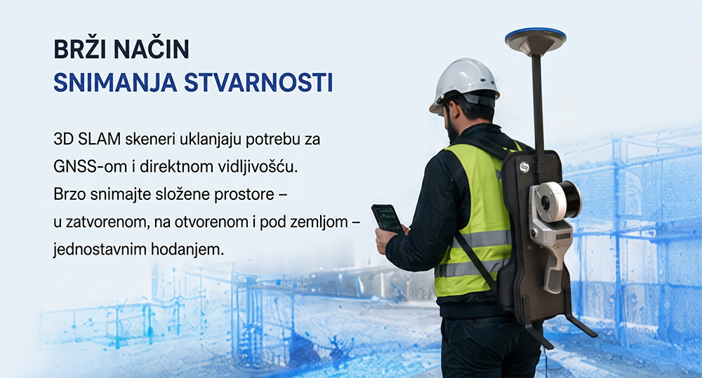 Brži način snimanja stvarnosti — 3D SLAM skener uklanja potrebu za GNSS-om i direktnom vidljivošću