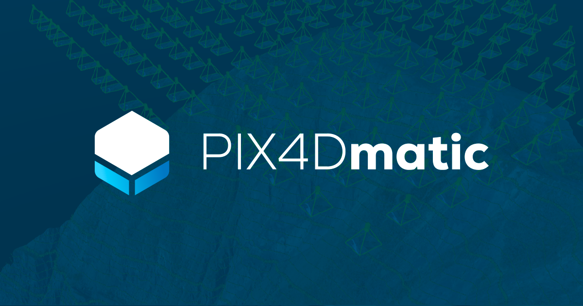 PIX4Dmatic logotip na pozadini oblaka točaka